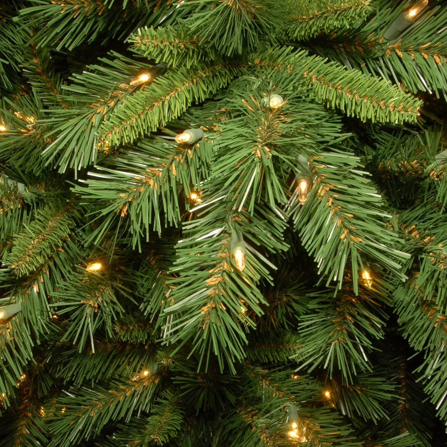9-Foot Tiffany Fir Slim Artificial Christmas Tree – Pre-Lit with White Lights - Image 2