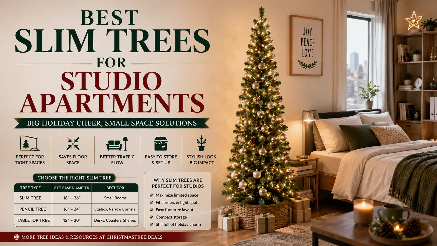 Best Slim Christmas Trees for Studio Apartments