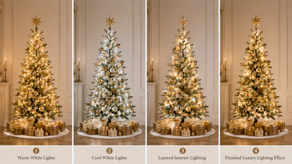 Christmas tree lighting variations